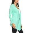 thumbnail image 2 of Moa Collection Women's Casual Long Sleeves Drape Open Front Solid Cardigan, 2 of 4