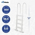 thumbnail image 3 of Open Box Vinyl Works In-Pool 4 Step Ladder for 60 Inch Pool Walls, White, 3 of 9