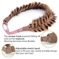 thumbnail image 4 of DIGUAN Messy Wide 2 Strands Synthetic Hair Braided Headband Classic Chunky Plaited Braids Elastic Stretch Hairpiece (Medium Brown), 4 of 4