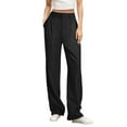 thumbnail image 1 of Fgnfyis Womens Work Pants Wide Leg Pants High Elasticity Straight Leg Suit Casual Pants For Black XXL, 1 of 5