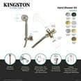 thumbnail image 4 of Kingston Brass KX1037SD Restoration Hand Shower Kit, Brushed Brass, 4 of 5