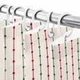 thumbnail image 4 of Christmas Shower Curtains for Bathroom, Waterproof Fabric Bath Curtains Decor, Bath Tub Curtain Farmhouse Xmas Abstract Dots Red Green Stripes Decorative Shower Curtain Sets with 12 Hooks, 72x72 Inch, 4 of 8