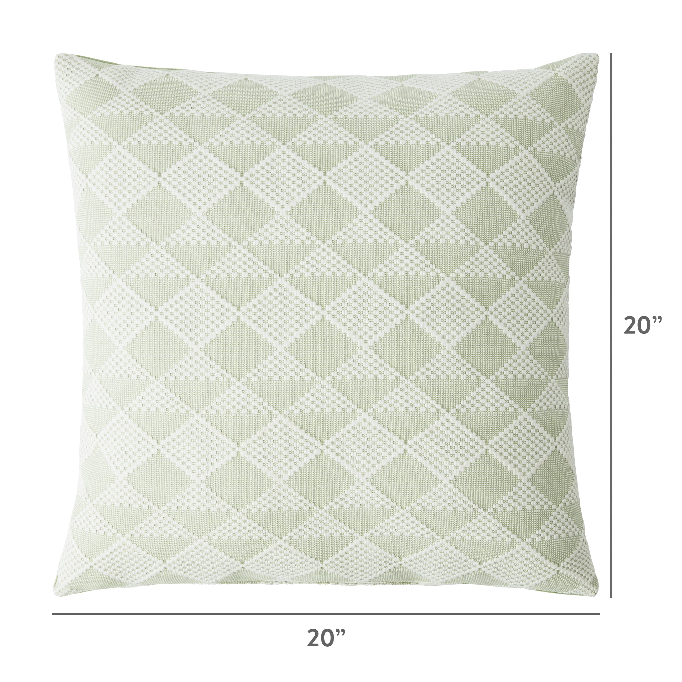 Better Homes & Gardens 18 in x 18 in Diamond Geometric Outdoor Pillow