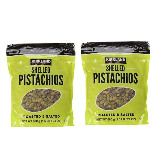 Kirkland Signature Shelled Pistachios, Roasted & Salted, 24 oz (2 Pack)