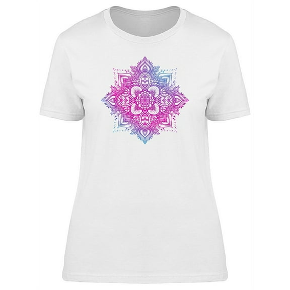 Beautiful Floral Paisley Mandala Tee Women's -Image by Shutterstock