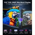 thumbnail image 2 of Extensor de pantalla para laptop ZUMWALT, monitor desmontable FHD de 15,6", 2 of 8