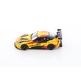 thumbnail image 3 of Toyota GR Supra Racing Concept Hardtop with Decals, Yellow - Kinsmart 5421DF - 1/36 scale Diecast Model Toy Car, 3 of 4