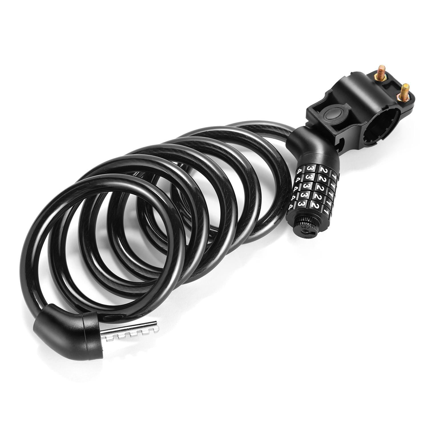 Security 5 Digit Resettable Combination Coiling Bike Cable Lock Bicycle Chain Vici