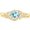 Aquamarine, variant on 1 to 6 Carat Round 14K Yellow Gold LAB GROWN Gemstone and LAB GROWN Diamond Engagement Ring (1ct Center, AAAA Heirloom Quality) Emerald 1 Carat Size: 5