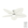 thumbnail image 4 of Hunter - Tropic View Indoor/Outdoor Ceiling Fan With Light, Wall Control, 52-inch, Matte White, Tropical-style, 6-speed DC Motor, 52999, for Porches, Bathrooms, 4 of 16