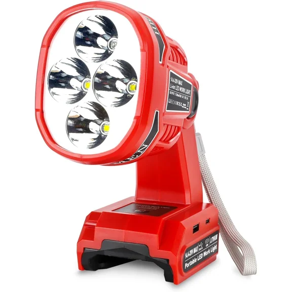 Cordless LED Flashlight for Craftsman V20 Battery 22W LED Work Light with USB