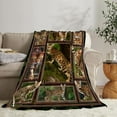 thumbnail image 4 of Cat Blanket Super Soft Warm Fluffy Flannel Jungle Bengal Cat Throw Blanket Cozy Fuzzy Plush Bedding Cat Gifts for Cat Lovers Boys Girls Teens Adults Couch Sofa 60"x50", 4 of 6