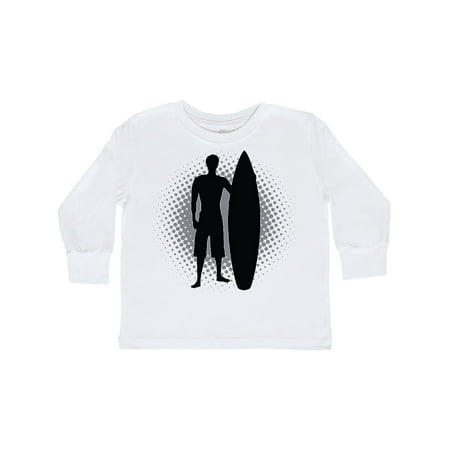 

Inktastic Surfing Retro Vintage Surfer Silhouette Halftone Gift Toddler Boy Girl Long Sleeve T-Shirt