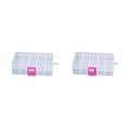 thumbnail image 4 of Decodeary Jewelry Box Household Supplies Waterproof 10 Cells Plastics Container Clear View Square Shape Light-weight Storage Boxes rose Red 10 cells 2Set, 4 of 5