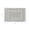 thumbnail image 3 of Jean Pierre New York Sophie Border 100% Cotton Bath Mat - Non-Slip Bath Rug - Soft Gray - 17" x 24", 3 of 8