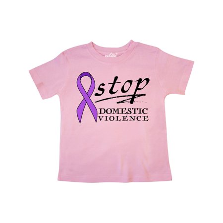 

Inktastic Stop Domestic Violence-purple ribbon Gift Toddler Boy or Toddler Girl T-Shirt