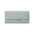 thumbnail image 2 of kurtrusly Stylish Long Purse Small Size Folding Multi Card Space PU Made Wallet New Green Grey, 2 of 6