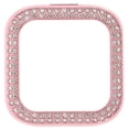 thumbnail image 1 of Boîtier de Montre 1 Pce avec Perceuse à Double Rangée Coque Antichoc Compatible pour Fitbit 2 Series (Rose), 1 of 9