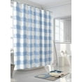 thumbnail image 3 of Rustic Country Shower Curtain, Blue Watercolor Plaid Farmhouse Waterproof Shower Curtain Set with 12 Hooks Lightweight Washable Fabric Shower Curtains for Bathroom 72x84 Inches, 3 of 6