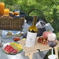 thumbnail image 5 of Hands DIY Wine Table Outdoor Folding Wine Table Wooden Wine and Champagne Picnic Table Mini Food Wine Table with Bottle and Glass Holder for Outdoor Camping Picnic Beach, 5 of 9