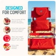 thumbnail image 4 of Ostrich de Luxe Chaise de Plage Sport 3-en-1 Rembourrée, Rouge, 4 of 13