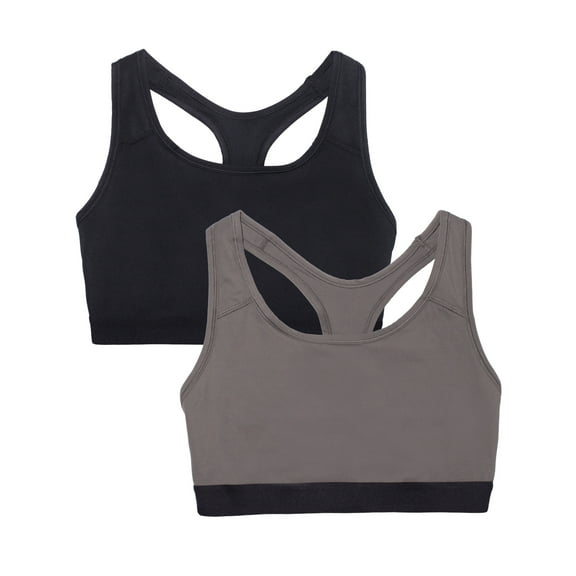 Fruit of the Loom Women's Medium Impact Sports Bras Supports Without Padding
