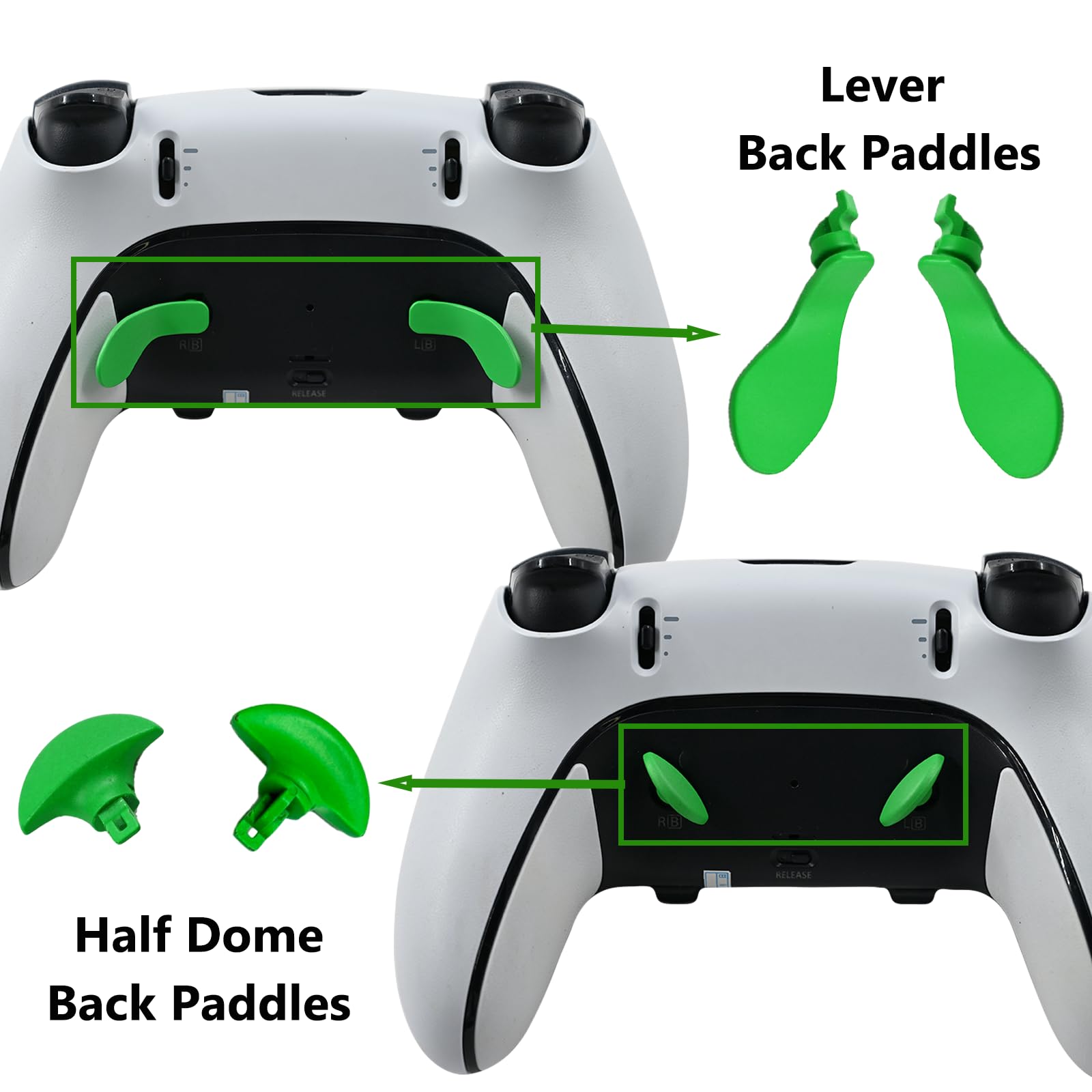 10-in-1 Metal Thumbsticks Replacement for PS5 Dualsense Edge Controller,4 Metallic Back Paddles Triggers Buttons Repair Parts for PS5 Edge Controller with 6 Analog Joysticks(Black)
