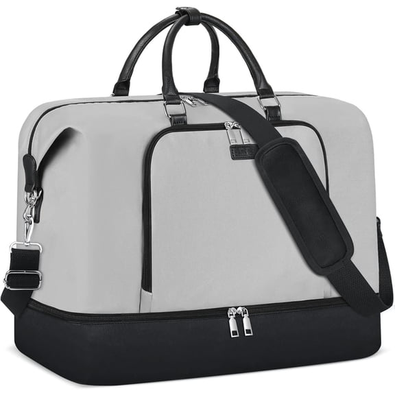 Travel Weekender Bag for Women, Overnight Bag with Shoe Compartment Travel Duffel Bag Carry On Tote 21"