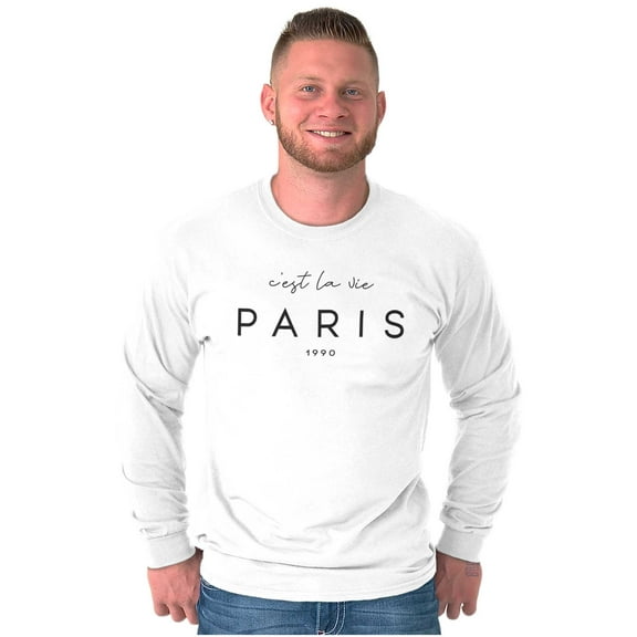 C'est La Vie Paris France 1990 Long Sleeve TShirt Men Women Brisco Brands S