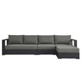 thumbnail image 4 of Modway Tahoe 3-Piece Outdoor Patio Furniture Sectional, Gray, 4 of 9