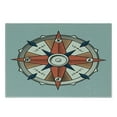 thumbnail image 3 of Compass Cutting Board, Compass Illustration Arrows Cartography Journey Path Always North, Decorative Tempered Glass Cutting and Serving Board, Small Size, Pale Orange Turquoise, by Ambesonne, 3 of 5