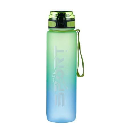 

Tomfoto Sports Water Bottle with Straw Camping Hiking Exercise Water Bottle Outdoor Plastics Bottle Large Capacity Drinkware with Carrying Rope
