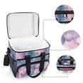 thumbnail image 6 of FORMRS Insulated Cooler Bag 24 Cans Capacity Soft Leakproof Lunch Box with Side Pockets, Pink Marble Pattern, 6 of 7