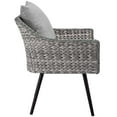 thumbnail image 3 of Modway Endeavor Fauteuil de Patio Moderne en Rotin avec Accoudoirs, Fini Gris, 3 of 5