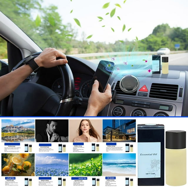 SSZMDLB under $5 8Pcs Car Air Freshener, Car Air Freshener, Special Oil for Intelligent Vent Clip Diffuser, Long Lasting Scent Spray for Vehicle Interior, Purifies Air and Eliminates Odors