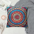 thumbnail image 2 of COMIO  Retro Floral Mandala Bohemian Bohemian Pillow Cases  Soft Throw Pillow Covers Couch Square Pillow Case Boho Style Decorative Cushion Cover Set of, 2 of 5