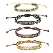 ARMADURRA 4pcs Bracelets, woven Bracelet, Men Bracelet, Women Bracelet, Teengirls Bracelet, gift,Style:Style 2;