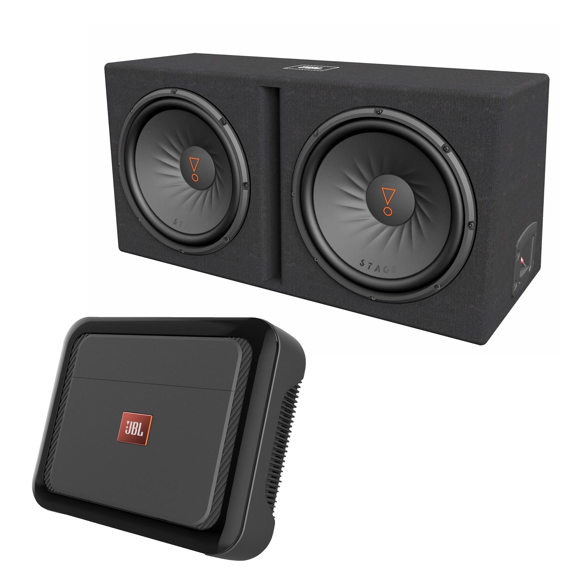 cruise Dronken worden Ijsbeer JBL STAGE1200D Dual 12" Ported Enclosure with JBL Club-A6001A 600 Watt  Amplifier and Stinger Wiring Kit - Walmart.com