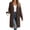 Brown, variant on Women’s Solid Open Front Long Cardigan, Casual Long Sleeve Duster Coat with Side Pockets, Lightweight Knit Outerwear Gray 2XL
