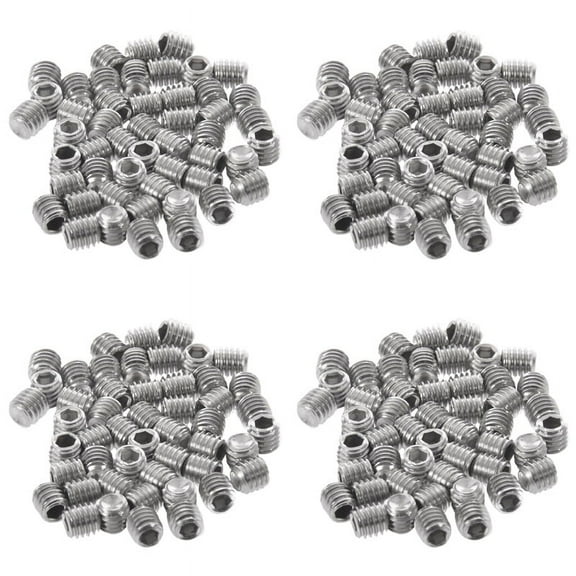 200Pcs M3X3mm Stainless Steel Hex Socket Set Cap Point Grub Screws Silver