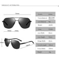 thumbnail image 3 of Polarized Men's Sunglasses Aluminum Magnesium Alloy Large Frame Sunglasses (Color : A, Size : Medium), 3 of 4