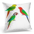 thumbnail image 1 of BOSDECO Colorful Tropical Birds Parrots Australian Pillowcase Pillow Cover Cushion Case 18x18 inch, 1 of 1