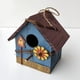 thumbnail image 3 of Casa de pájaros decorativa colgante, decoración de jardín y hecha para pájaros salvajes, colibrí, Cardinal, Pinzón, Bluebird Azul DYNWAVEMX casas de aves, 3 of 5