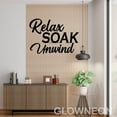 thumbnail image 4 of Glowneon Relax Soak Unwind Metal Bathroom Decor, Toilet Bathroom Sign, 4 of 5