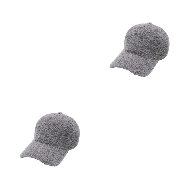 Gorras de béisbol Qarigey invierno Espesar Lana Rosa 56-60cm 2piezas