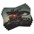 thumbnail image 1 of Ambesonne Fantasy Place Mats Set of 4, Romotic Demon Computer, Standard Size, Black Red, 1 of 6