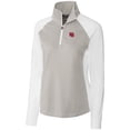 thumbnail image 2 of Women's Cutter & Buck  White Nebraska Huskers  DryTec Forge Tonal Stripe Stretch Half-Zip Top, 2 of 3