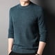 thumbnail image 3 of y Otoño Invierno Nuevos Hombres Moda Casual Simple, Suave Cálido Suéter de Cuello Medio Alto de Manga Larga de Pura Lana, 3 of 5