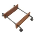 thumbnail image 3 of Wall Mounted Shelf Solid Wood Board Wrought Iron Pipe Retro Floating Shelves Wall Shelf for Home Bar Double Layer, 3 of 9