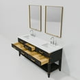 thumbnail image 6 of Norwalk 72 in W Black Oak Double Vanity, Cultured Marble Top, Faucet Set, & 34 in Mirrors, 6 of 9